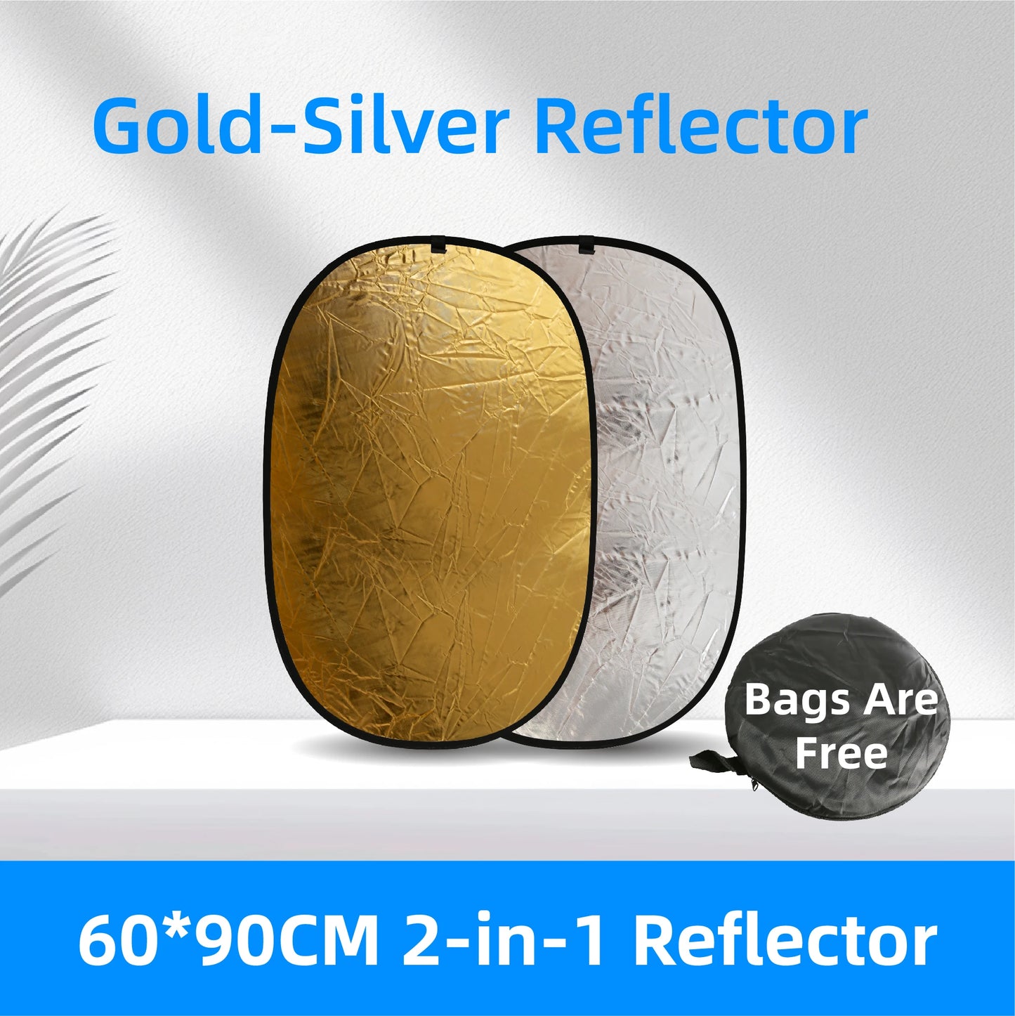 RF02 24"Reflector 5In1 60X90CM 90X120CM 2In1 Silver White Gold Portable Collapsible Soft Light round Photography for Studio 7In1