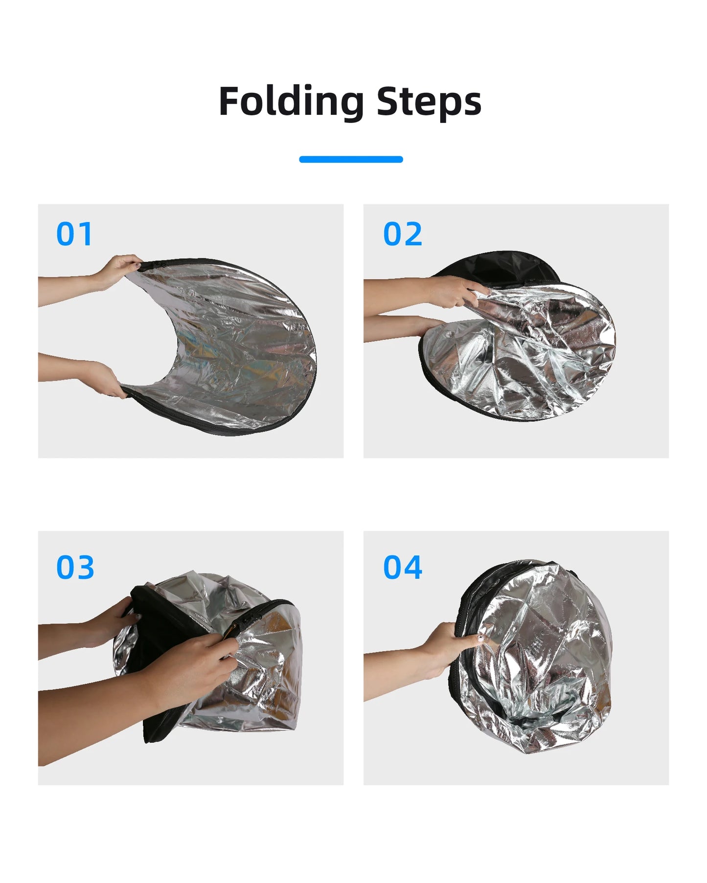 RF02 24"Reflector 5In1 60X90CM 90X120CM 2In1 Silver White Gold Portable Collapsible Soft Light round Photography for Studio 7In1