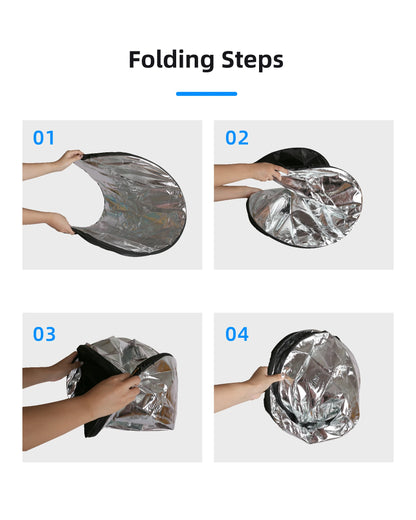 RF02 24"Reflector 5In1 60X90CM 90X120CM 2In1 Silver White Gold Portable Collapsible Soft Light round Photography for Studio 7In1